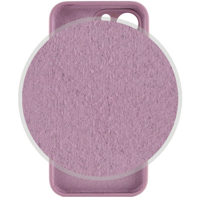 Накладка (з мікрофіброю) Silicon Case Full Camera для iPhone 15 Pro Max- ліловий