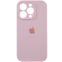 Накладка (з мікрофіброю) Silicon Case Full Camera для iPhone 14 Pro- пастельно-рожевий