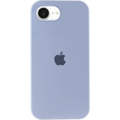 Накладка (з мікрофіброю) Silk Full Protective для iPhone 16e / iPhone 17e- бузково блакитний