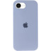 Накладка (з мікрофіброю) Silk Full Protective для iPhone 16e / iPhone 17e- бузково блакитний