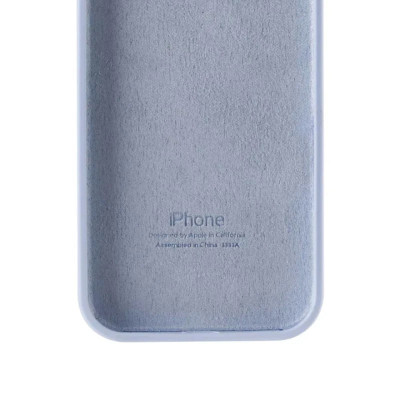 Накладка (з мікрофіброю) Silk Full Protective для iPhone 16e / iPhone 17e- бузково блакитний