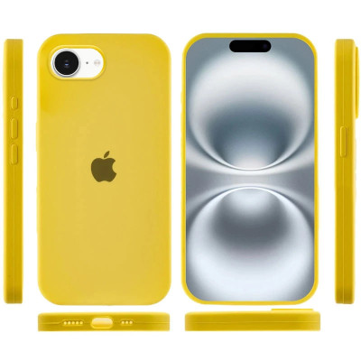 Накладка (з мікрофіброю) Silk Full Protective для iPhone 16e / iPhone 17e- жовтий