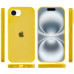 Накладка (з мікрофіброю) Silk Full Protective для iPhone 16e / iPhone 17e- жовтий