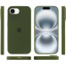 Накладка (з мікрофіброю) Silk Full Protective для iPhone 16e / iPhone 17e- темно-оливковий