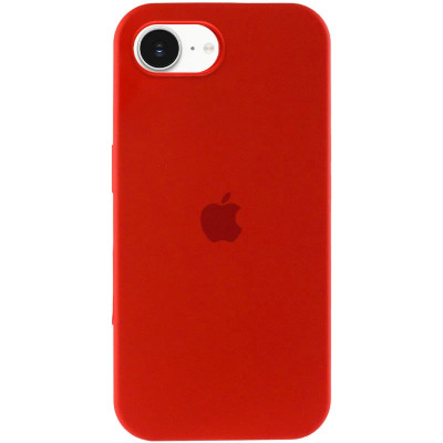 Накладка (з мікрофіброю) Silk Full Protective для iPhone 16e / iPhone 17e- червоний