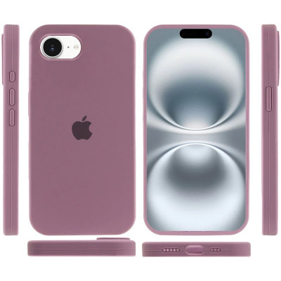 Накладка (з мікрофіброю) Silk Full Protective для iPhone 16e / iPhone 17e- ліловий