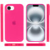 Накладка (з мікрофіброю) Silk Full Protective для iPhone 16e / iPhone 17e- яскраво-рожевий