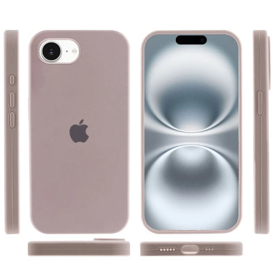 Накладка (з мікрофіброю) Silk Full Protective для iPhone 16e / iPhone 17e- пастельно-рожевий