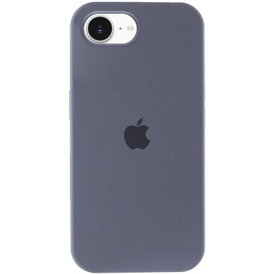 Накладка (з мікрофіброю) Silk Full Protective для iPhone 16e / iPhone 17e- сіра лаванда