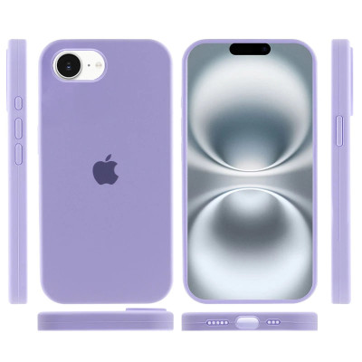 Накладка (з мікрофіброю) Silk Full Protective для iPhone 16e / iPhone 17e- бузковий