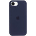 Накладка (з мікрофіброю) Silk Full Protective для iPhone 16e / iPhone 17e- темно-синій