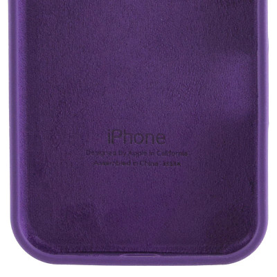 Накладка (з мікрофіброю) Silk Full Protective для iPhone 16e / iPhone 17e- темно-фіолетовий