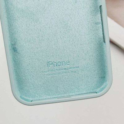 Накладка (з мікрофіброю) Silk Full Protective для iPhone 16 Pro Max- бірюзовий
