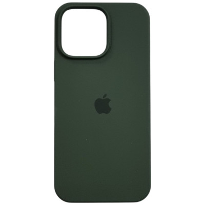 Накладка (з мікрофіброю) Silk Full Protective для iPhone 16 Pro Max- темно-зелений