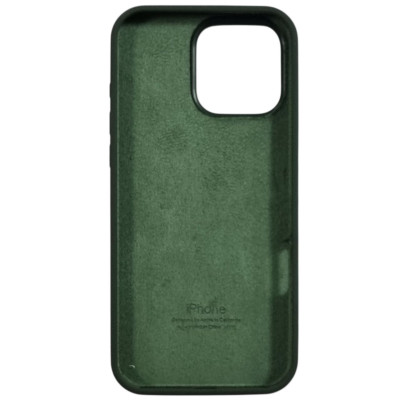 Накладка (з мікрофіброю) Silk Full Protective для iPhone 16 Pro- темно-зелений
