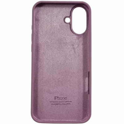 Накладка (з мікрофіброю) Silk Full Protective для iPhone 16 Plus- ліловий