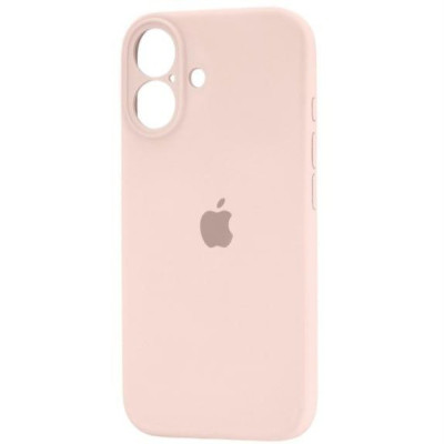 Накладка (з мікрофіброю) Silk Full Protective для iPhone 16- рожевий пісок