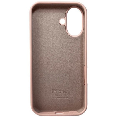 Накладка (з мікрофіброю) для iPhone 16- рожевий пісок