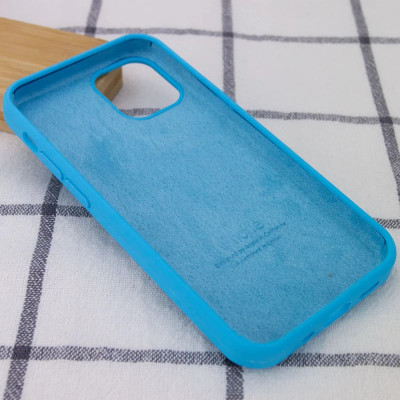 Накладка (з мікрофіброю) Silk Full Protective для iPhone 14 Pro- блакитний