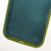 Накладка (з мікрофіброю) Silk Full Protective для iPhone 14 Pro- темно-оливковий