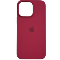 Накладка (з мікрофіброю) Silk Full Protective для iPhone 14 Pro- червона троянда