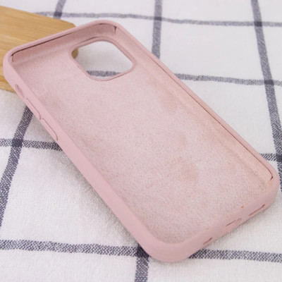 Накладка (з мікрофіброю) Silk Full Protective для iPhone 14 Pro- рожевий пісок