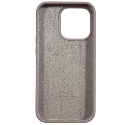 Накладка (з мікрофіброю) Silk Full Protective для iPhone 14 Pro- пастельно-рожевий