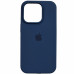 Накладка (з мікрофіброю) Silk Full Protective для iPhone 14 Pro- чорничний