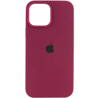 Накладка (з мікрофіброю) Silk Full Protective для iPhone 14 Pro Max- марсала