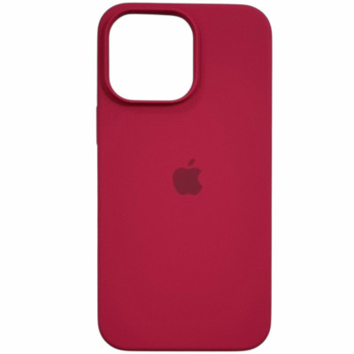 Накладка (з мікрофіброю) Silk Full Protective для iPhone 14 Pro Max- червона троянда