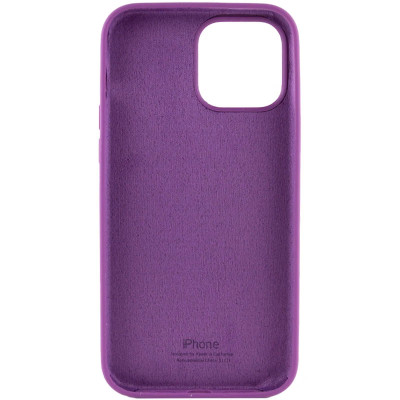 Накладка (з мікрофіброю) Silk Full Protective для iPhone 14 Pro Max- виноградний