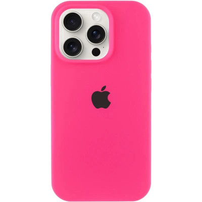 Накладка (з мікрофіброю) Silk Full Protective для iPhone 13 Pro Max- яскраво-рожевий