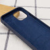 Накладка (з мікрофіброю) Silk Full Protective для iPhone 13- темно-синій