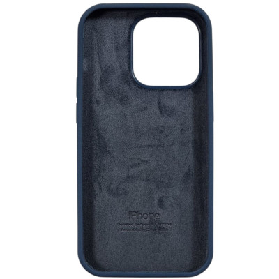 Накладка (з мікрофіброю) Silk Full Protective для iPhone 13- чорничний