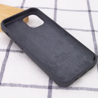 Накладка (з мікрофіброю) Silk Full Protective для iPhone 12 Pro / 12- темно-сірий