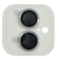 Скло захисне Metal Classic на камеру для iPhone 16 Plus / 16- срібло