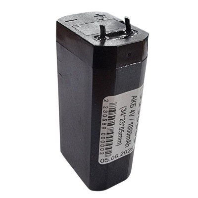 Акумулятор 4V / 1000mAh для фонаря (34*23*65mm)
