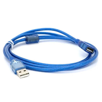 USB кабель (подовжувач) AM/AF (1.5m)- синій USB кабель (подовжувач) AM/AF (1.5m)- синій