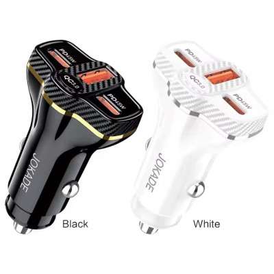 Автомобільний зарядний пристрій Jokade JH049 GONGBO 108W (2USB-C+1USB-A)- чорний