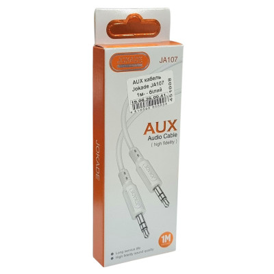 AUX кабель Jokade JA107 RUIDA 1м- білий