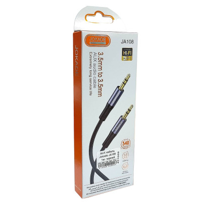 AUX кабель Jokade JA108 JUNYU (textile) 1м- чорний