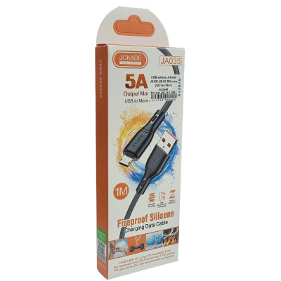 USB кабель Jokade JA035 JINKE series Sillicone (5A/1m) Lightning- чорний