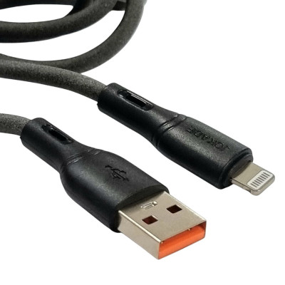 USB кабель Jokade JA035 JINKE series Sillicone (5A/1m) Lightning- чорний