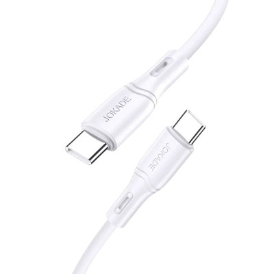 USB-C кабель Jokade JA035 JINKE series Sillicone (PD100W/1m) Type-C to Type-C- білий