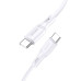 USB-C кабель Jokade JA035 JINKE series Sillicone (PD100W/1m) Type-C to Type-C- білий