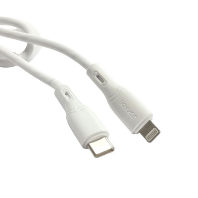USB-C кабель Jokade JA035 JINKE series Sillicone (PD30W/1m) Type-C to Lightning- білий