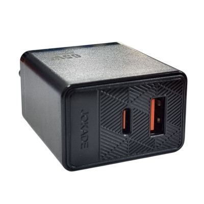 Мережевий зарядний пристрій Jokade JB089 MINGXIA 65W (USB-A+USB-C)- чорний