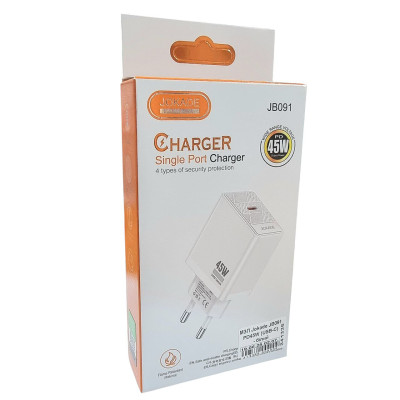 Мережевий зарядний пристрій Jokade JB091 KANGNA PD45W (USB-C)- білий