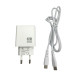 Мережевий зарядний пристрій Jokade JB092 QIAOSEN PD45W (USB-C)+ кабель Type-C to Type-C- білий