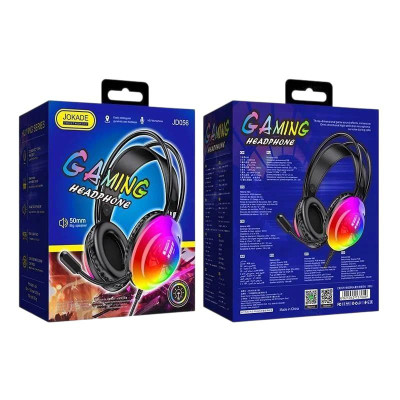 Навушники накладні ігрові Jokade JD056 HUIYING RGB з мікрофоном- чорний Навушники накладні ігрові Jokade JD056 HUIYING RGB з мікрофоном- чорний